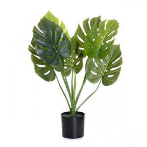 Umělá rostlina TROPICAL ZONE monstera v černém květináči 882024 75 cm