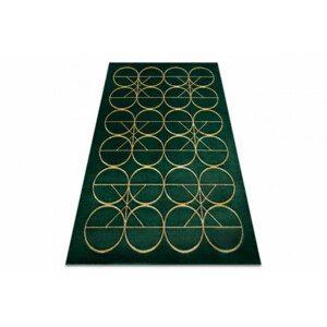 Koberec EMERALD exkluzivní 1010 glamour, styl kruhy flekově zelený/zlatý