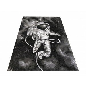 Koberec Soho 11 Kosmonaut - šedý / černý