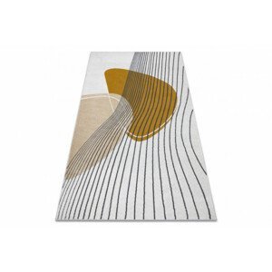 Koberec SPRINGS 905 Abstrakce - strukturální sloní kost / žlutý