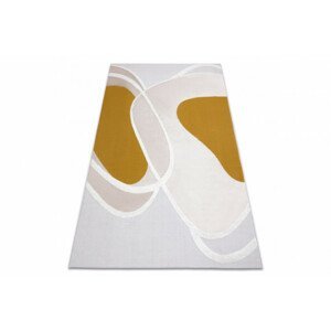 Koberec SPRINGS 910 Abstrakce - strukturální béžový / žlutý