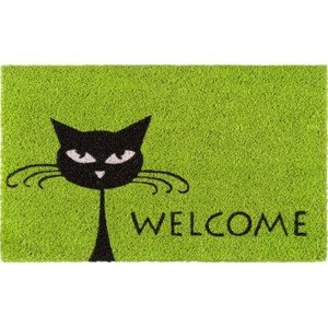 Rohožka Kočka - Vítejte, zelená