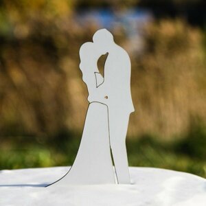 DUBLEZ | Dřevěný zápich na svatební dort - Manželský pár