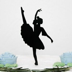 DUBLEZ | Dřevěný zápich na dort - Tanečnice baletu