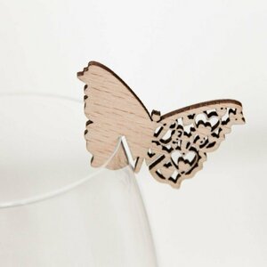 DUBLEZ | Dárek pro svatební hosty - Dekorace na sklenici motýl