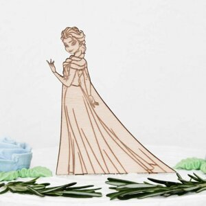 DUBLEZ | Dřevěná figurka do dortu - Elsa z pohádky Frozen