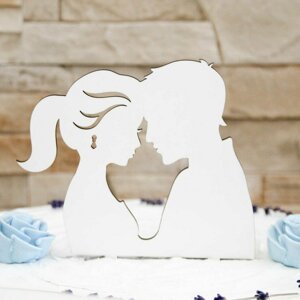 DUBLEZ | Dřevěná ozdoba na svatební dort - Novomanželé
