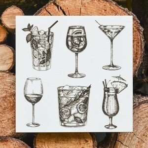DUBLEZ | Dřevěný obraz do baru - Letní drinky