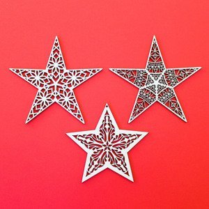 DUBLEZ | Vánoční hvězdy - Set (3 ks)