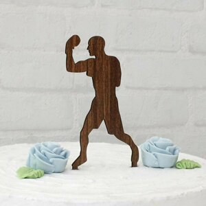 DUBLEZ | Dřevěná postavička do dortu - Boxer