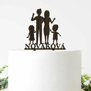 DUBLEZ | Figurky na dort - Rodina i s vlastním textem