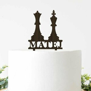 DUBLEZ | Zápich do dortu - Dřevěné šachové figurky