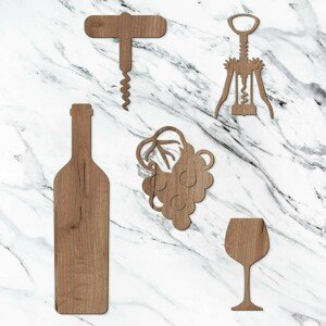 DUBLEZ | Dřevěná dekorace - Víno