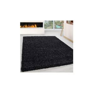 Antracitový shaggy koberec, 120x170