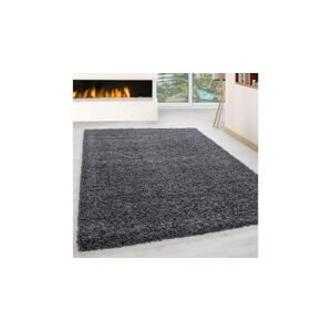 Tmavě šedý shaggy koberec, 80x250