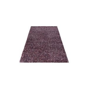 Lila-šedý shaggy koberec, 200x290