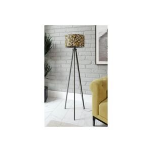 Dekorativní moderní stojací lampa trojnožka s čárovým vzorem Osso