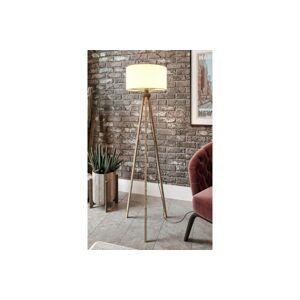 Krémová dekorativní moderní stojací lampa trojnožka Osso