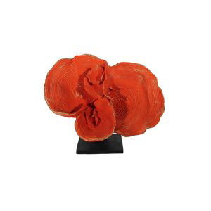 Oranžová polyesterová soška ulita, 25x30