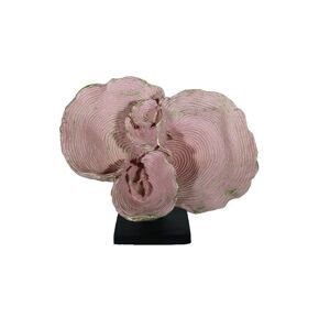 Růžová polyesterová soška ulita, 25x30