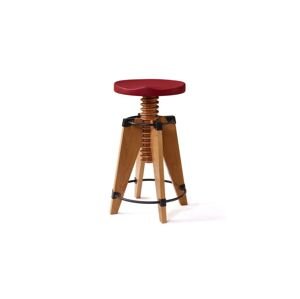 Červená dřevěná stolička Burgu