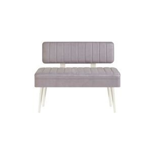 Bílá-soho čalouněná lavice s úložným prostorem Vina 0701