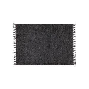 Antracitový shaggy koberec Marakesh 0277İ, 80x150