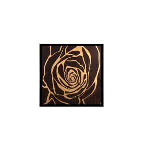 Plakát tištěný na zlaté kůži v rámu Golden Rose, 90x90 cm