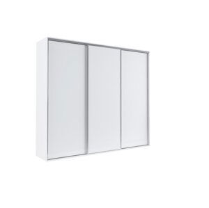Šatní skříň Grande Barva korpusu: Bílá, Rozměry: 254 cm, Dveře: Bez zrcadla