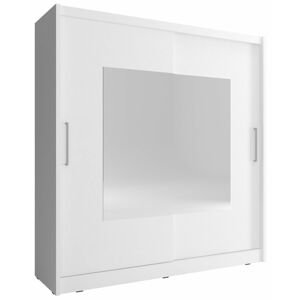 Šatní skříň Wiki IX Barva korpusu: Bílá, Rozměry: 180 cm, Dveře: Zrcadlo