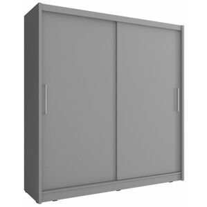 Šatní skříň Wiki Barva korpusu: Grafit, Rozměry: 180 cm, Dveře: Bez zrcadla