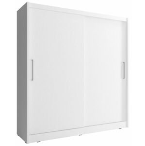 Šatní skříň Wiki Barva korpusu: Bílá, Rozměry: 200 cm, Dveře: Bez zrcadla