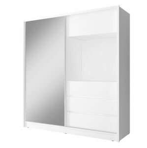Šatní skříň TV 200 Barva korpusu: Bílá, Rozměry: 200 cm, Dveře: Zrcadlo