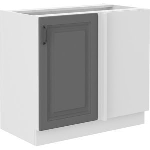Spodní rohová skříňka Stilo 105 ND 1F Barva korpusu: Dust Grey + Bílá