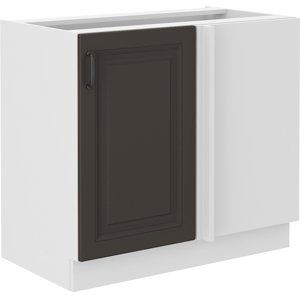 Spodní rohová skříňka Stilo 105 ND 1F Barva korpusu: Grafit + Bílá