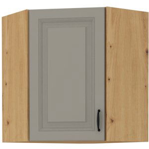 Horní rohová skříňka Stilo 58x58 GN-72 1F Barva korpusu: Dub artisan, Barva dvířek: Clay Grey