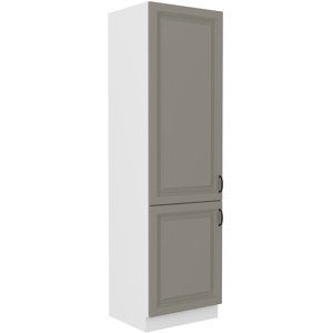 Vysoká skříňka pro vestavnou lednici Stilo 60 LO-210 2F Barva korpusu: Bílá, Barva dvířek: Clay Grey