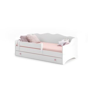 Dětská postel Emka Barva korpusu: Bílá/ růžová