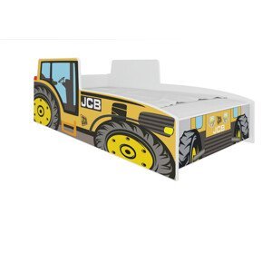 Dětská postel - Traktor Barva korpusu: Žlutá, Rozměr: 140 x 70 cm