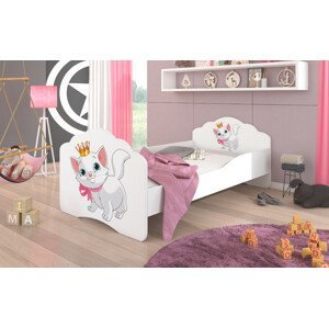 Dětská postel s obrázky - čelo Casimo Rozměr: 160 x 80 cm, Obrázek: Kočička Marie