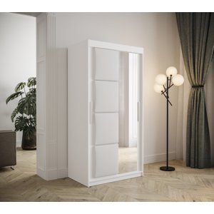 Šatní skříň Abi Tapi Barva korpusu: Bílá, Rozměry: 120 cm, Dveře: Bílá koženka