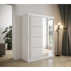 Šatní skříň Abi Tapi Barva korpusu: Bílá, Rozměry: 150 cm, Dveře: Bílá koženka