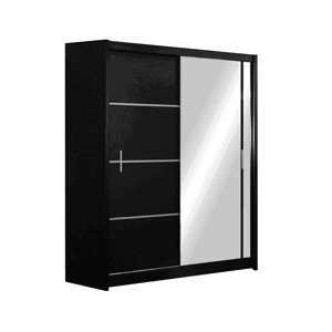 Šatní skříň Vista Barva korpusu: Černá, Rozměry: 150 cm