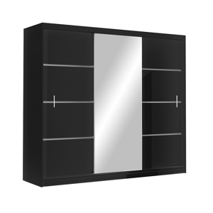 Šatní skříň Vista Barva korpusu: Černá, Rozměry: 250 cm