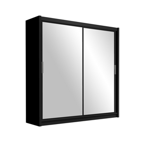 Šatní skříň Paris Barva korpusu: Černá, Rozměry: 120 cm