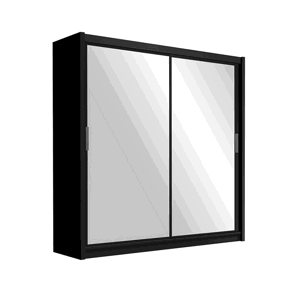 Šatní skříň Paris Barva korpusu: Černá, Rozměry: 203 cm