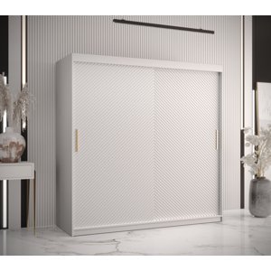Šatní skříň Abi Riflo Slim Jodelka 1 Barva korpusu: Bílá, Rozměry: 180 cm, Dveře: Bílá - bez zrcadla