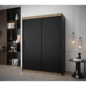 Šatní skříň Abi Tokyo Premium Barva korpusu: Černá + dub wotan, Rozměr: 150 cm