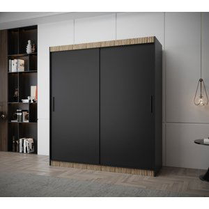 Šatní skříň Abi Tokyo Premium Barva korpusu: Černá + dub wotan, Rozměr: 180 cm