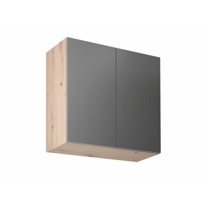 Horní skříňka Langen G80 Možnosti: Levá varianta, Barva dveří: Tmavě šedá